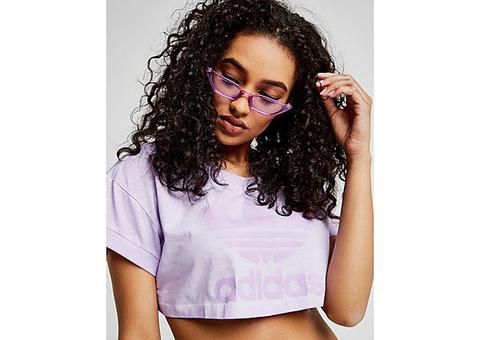 Adidas Originals Washed Crop T-shirt - Purple - Womens