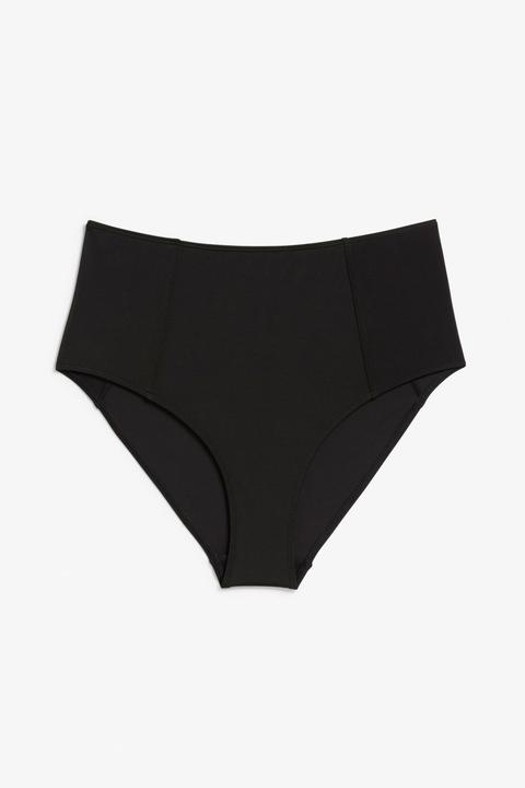 High-waisted Bikini Briefs - Black