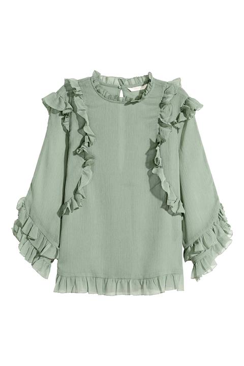Blusa De Doble Capa De Gasa