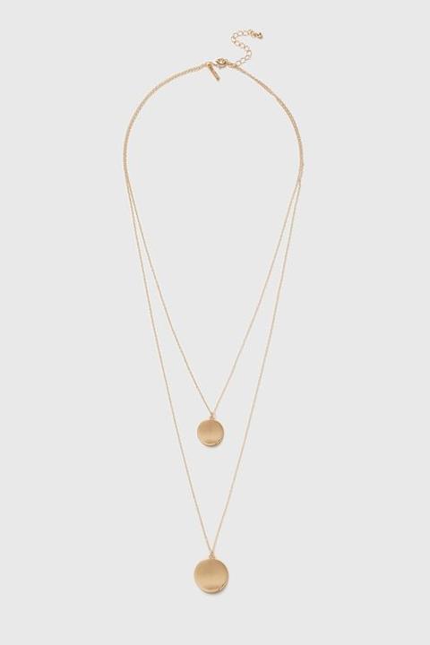 Curved Disc Necklace