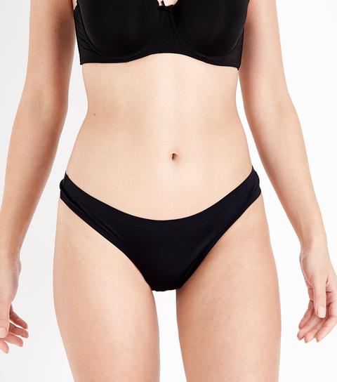 Black Seamless Thong New Look