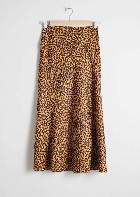 Leopard Print Midi Skirt