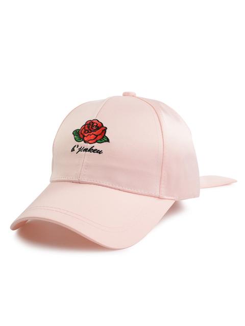 Rose Letters Embroidery Bowknot Tail Baseball Hat