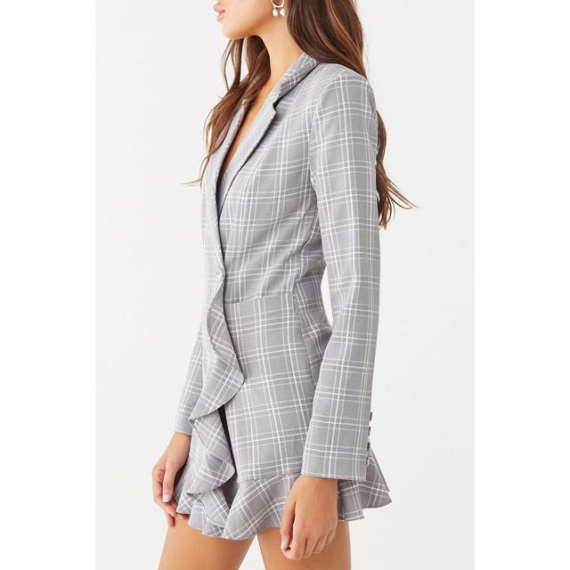 plaid blazer dress