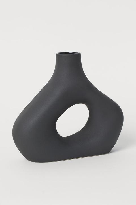 Stoneware Vase - Black