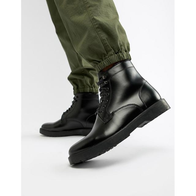 Ciro subject rush Zign Lace Up Boots In Black High Shine from ASOS on 21 Buttons