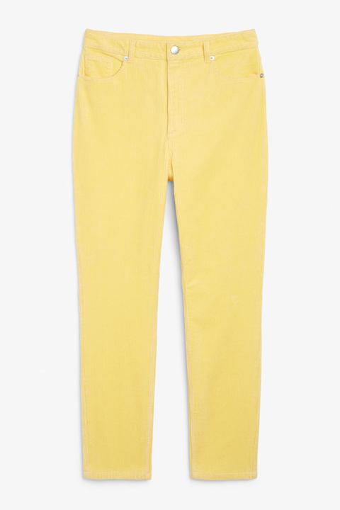 Corduroy Trousers - Yellow