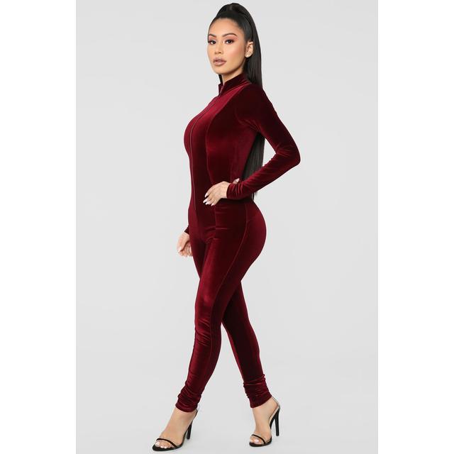 fashion nova velvet jumpsuit