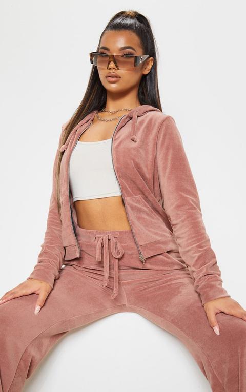 velour zip up hoodie