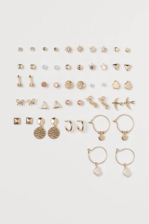 25 Pares De Pendientes - Oro