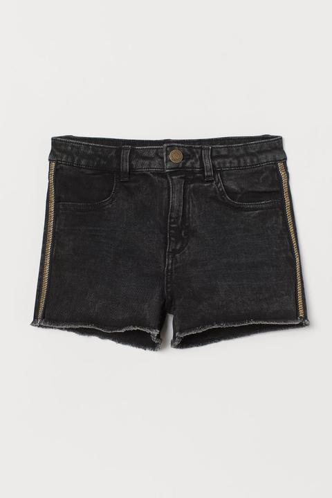 H & M - Shorts Con Bande Laterali - Nero