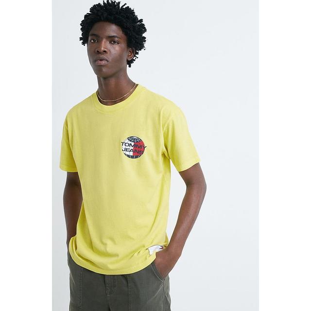 yellow tommy jeans t shirt