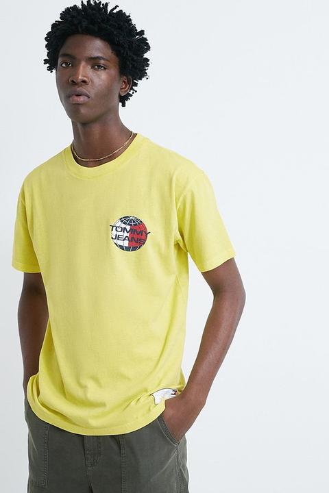 tommy jeans t shirt yellow