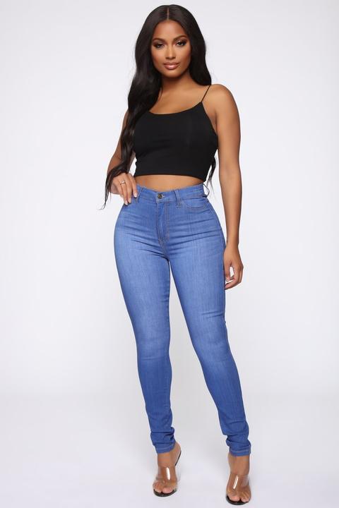 Deluxe Super Stretch High Rise Skinny Jean - Medium Wash, Fashion Nova,  Jeans