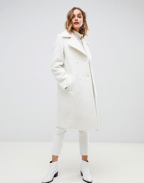 Gianni Feraud - Cappotto Oversize Effetto Peluche - Crema