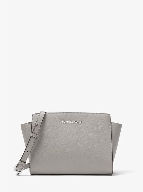 Bolso Messenger Selma Mediano De Piel Saffiano