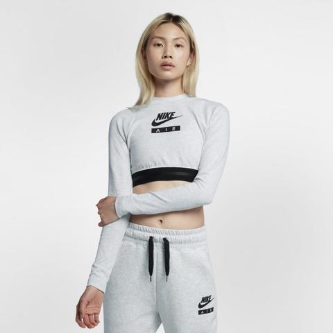 Nike Air Camiseta Corta - Mujer - Gris
