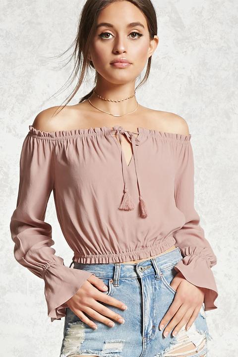 Off-the-shoulder Peasant Top