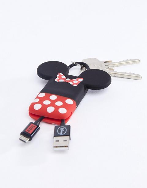 Disney - Portachiavi Mini Di Minnie Con Cavo Usb Sincronizzazione E Carica - Multicolore