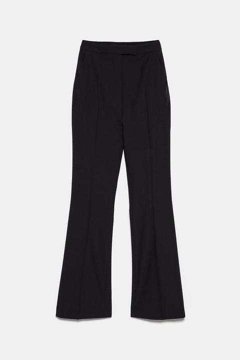 Pantalon Avec Ourlet Effet Plumes from Zara on 21 Buttons