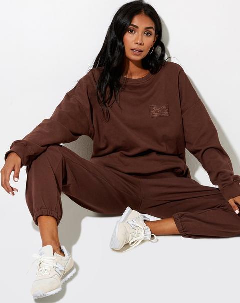 Ted Sweatshirt In Deep Mahogany L'amour Cherub Label Embro
