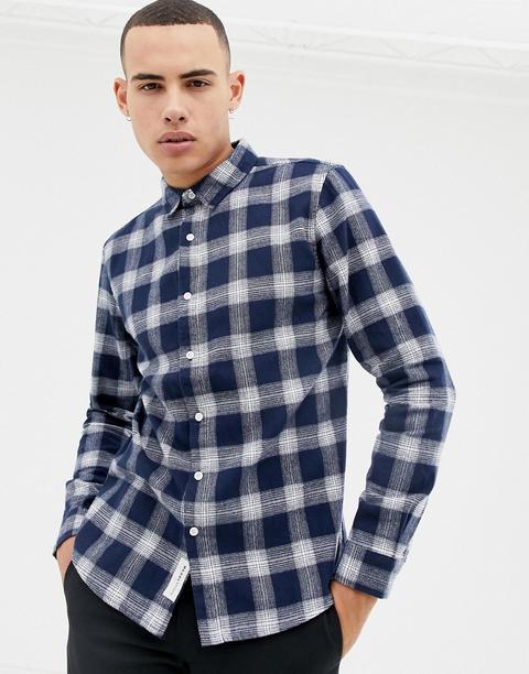Native Youth - Kariertes Hemd - Navy