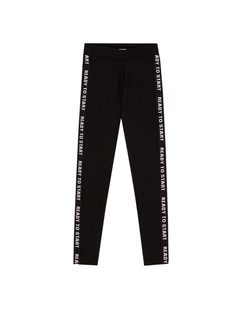 Leggings Negros Texto Lateral