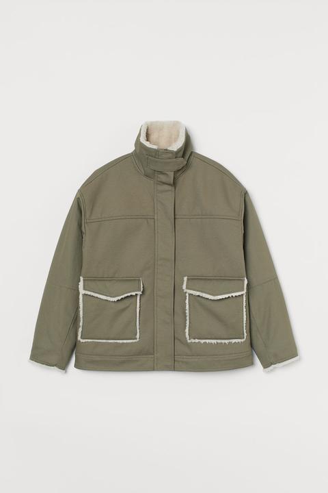 Lined Canvas Jacket - Green