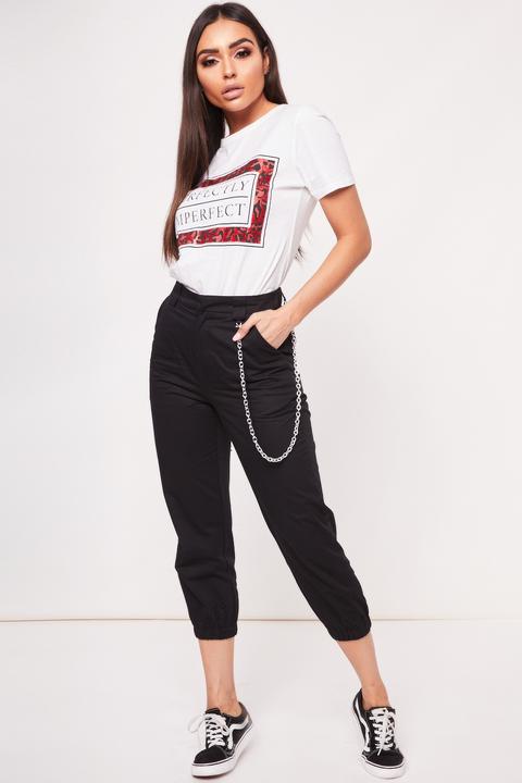 Cassie Black Chain Trousers