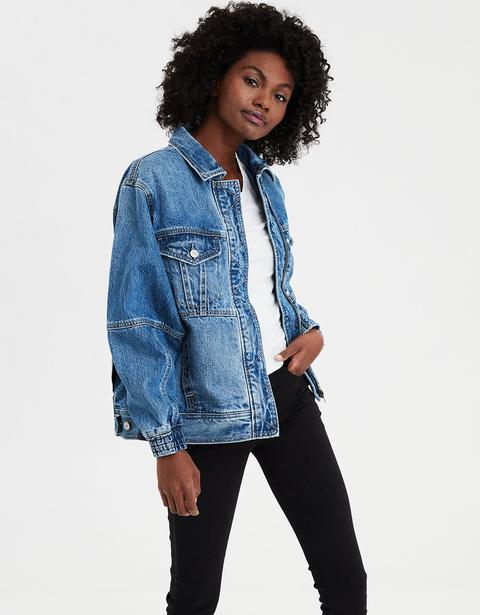 Ae Boyfriend Fit 80s Denim Jacket