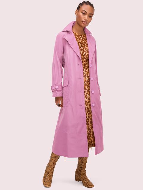 Taffeta Tie Waist Trench