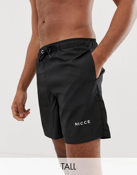 Nicce - Pantaloncini Neri Con Logo - Nero