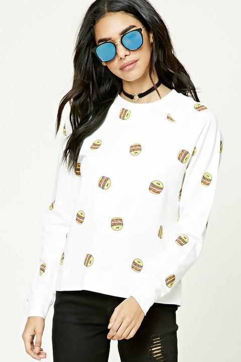 Burger Print Sweatshirt