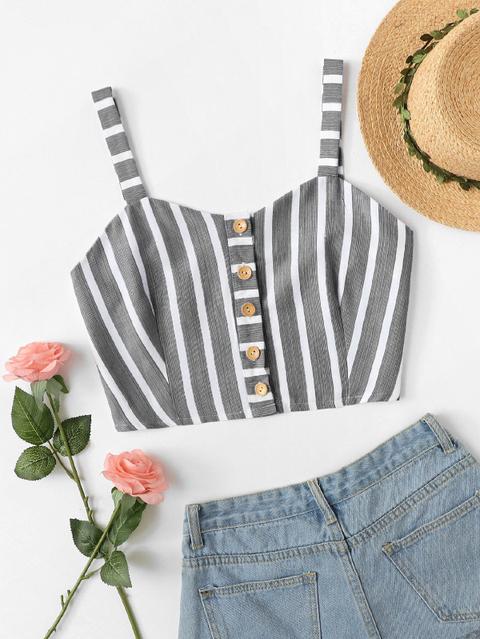 Top Cami A Strisce Monopetto