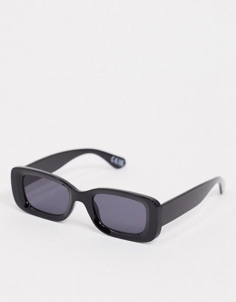 Gafas De Sol Cuadradas Con Diseño Biselado En Negro De Asos Design
