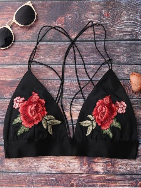 Floral Strappy Bralette Crop Top