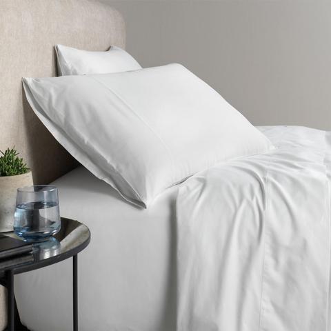 Sheridan - White '500 Thread Count Cotton Sateen' Deep Fitted Sheet