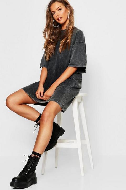 Washed Oversized T-shirt Dress