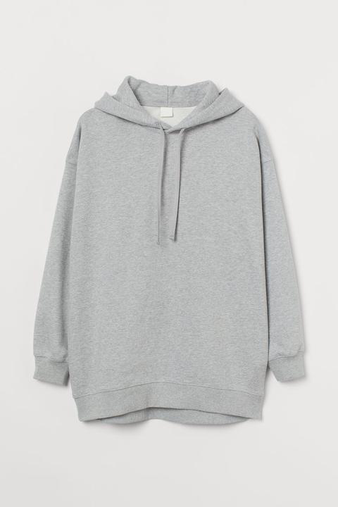 Sudadera Oversize De Algodón - Gris