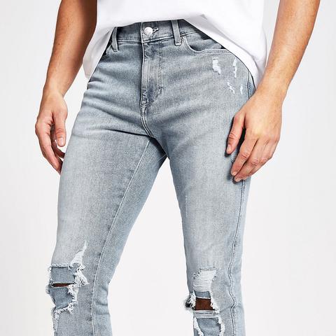 Light Blue Ripped Sid Skinny Jeans