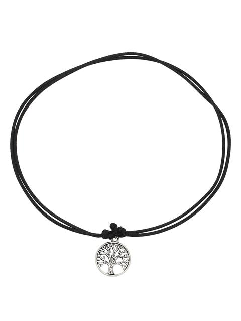 Collana Con Pendente Forma Albero - Nero