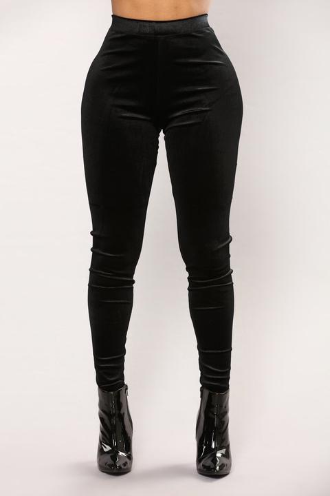 Valarie Velvet Leggings - Black