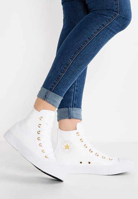 white and gold all star converse