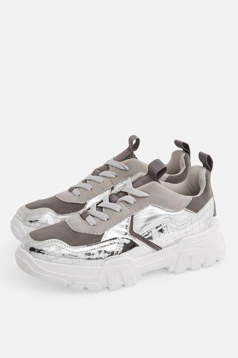 womens silver trainers