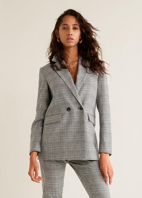 Check Structured Blazer