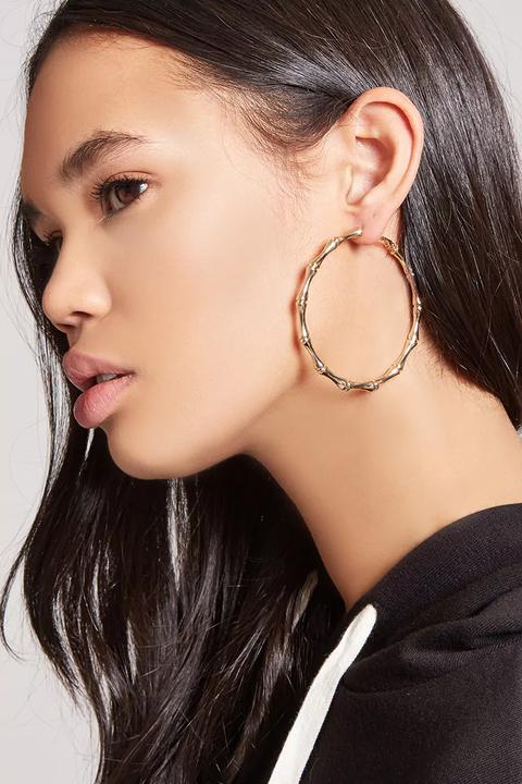 Bamboo Hoop Earrings