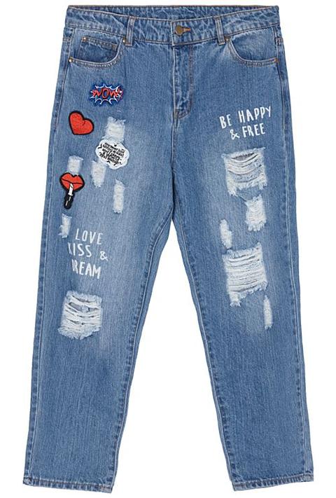 Jeans Boyfriend Con Patch