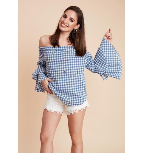 Blusa Vichy Azul