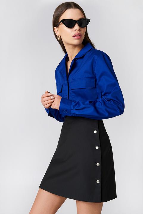 Na-kd Side Poppers Mini Skirt - Black