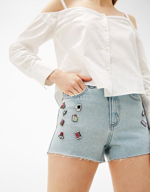 Shorts Denim High Waist Spille